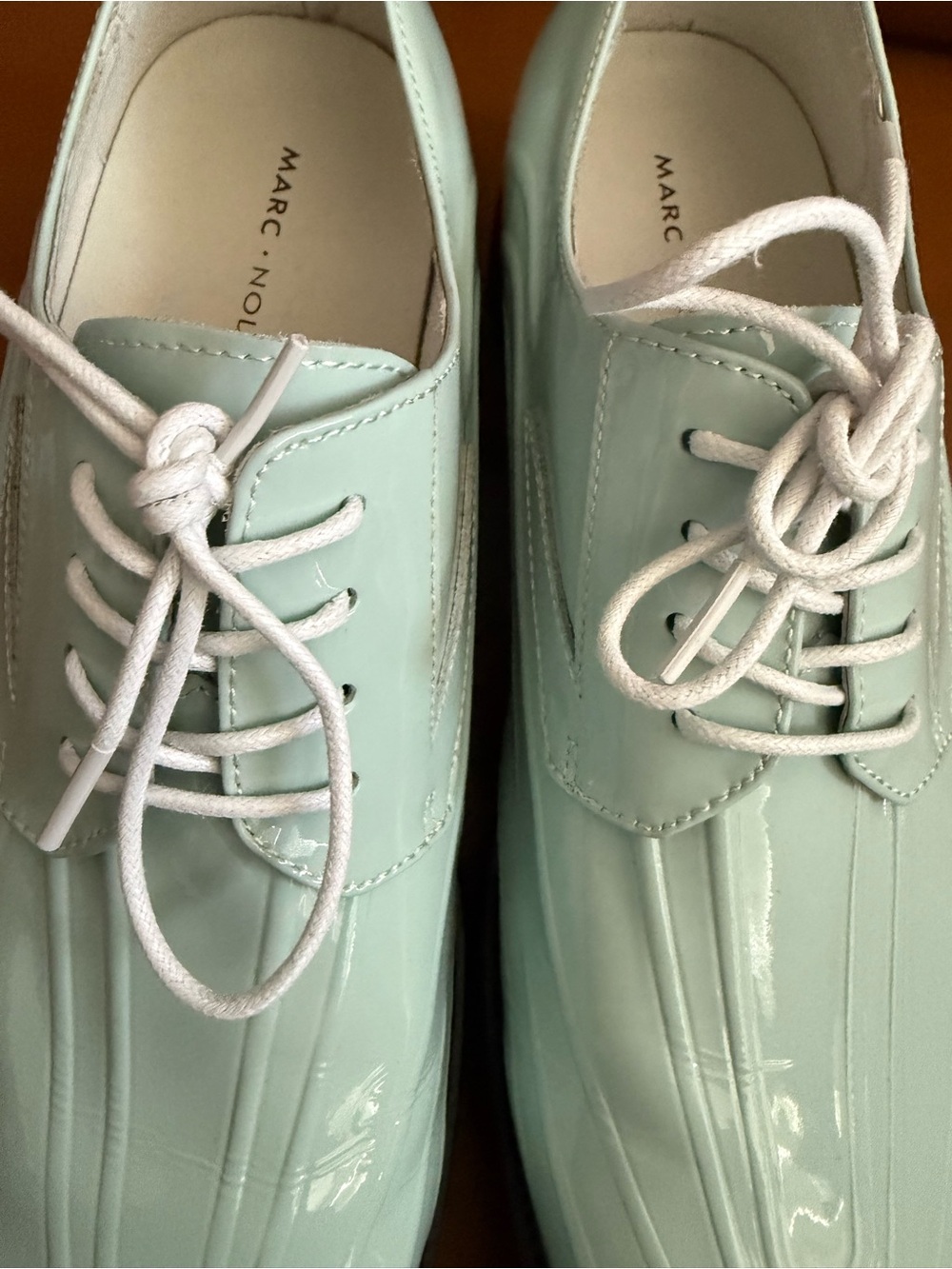 Marc Nolano Mint Patent Leather Derby Oxfords - Picture 9 of 9
